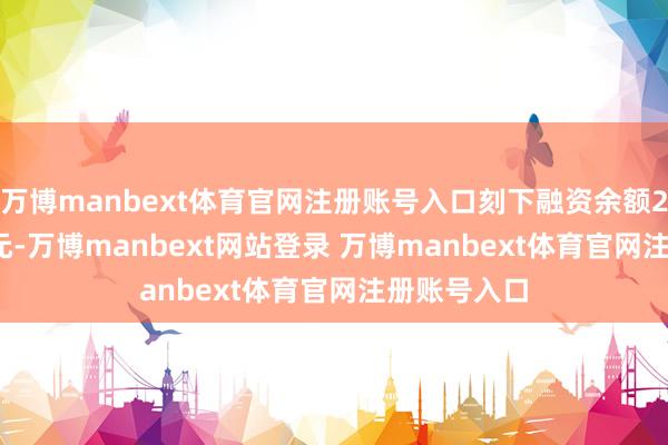 万博manbext体育官网注册账号入口刻下融资余额2919.67万元-万博manbext网站登录 万博manbext体育官网注册账号入口