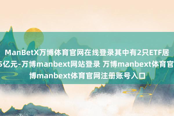 ManBetX万博体育官网在线登录其中有2只ETF居品成交额高于25亿元-万博manbext网站登录 万博manbext体育官网注册账号入口